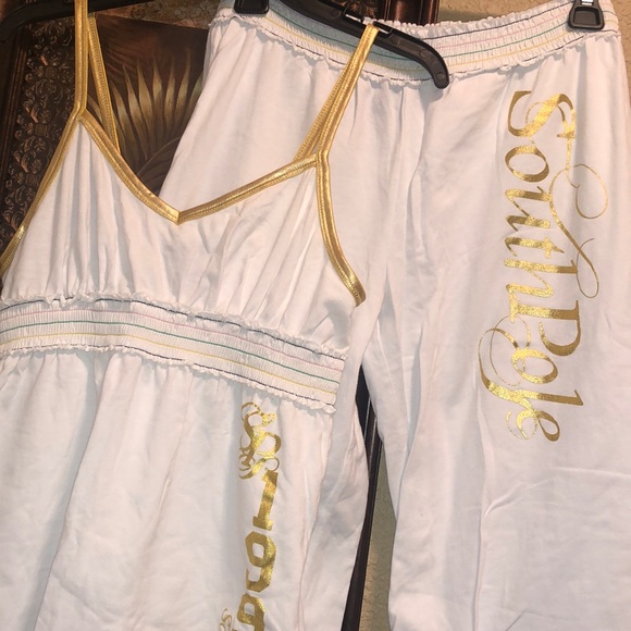 NWOT South Pole Intimate Sleepwear. Very Vintage. Cute camisole with capris. - Picture 1 of 17